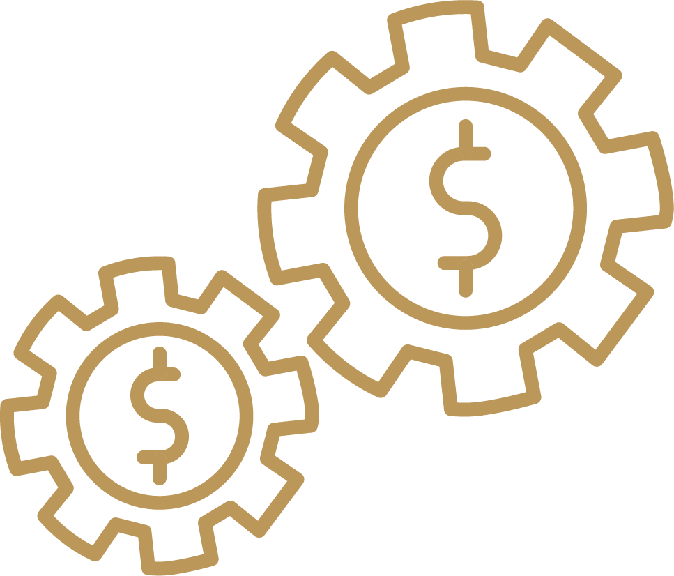 Gears and finance illustration